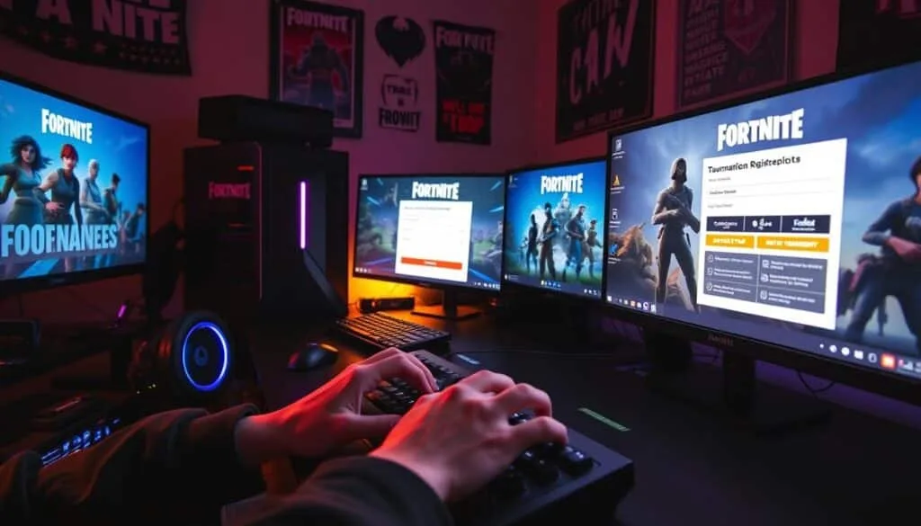 inscrição em torneios Fortnite