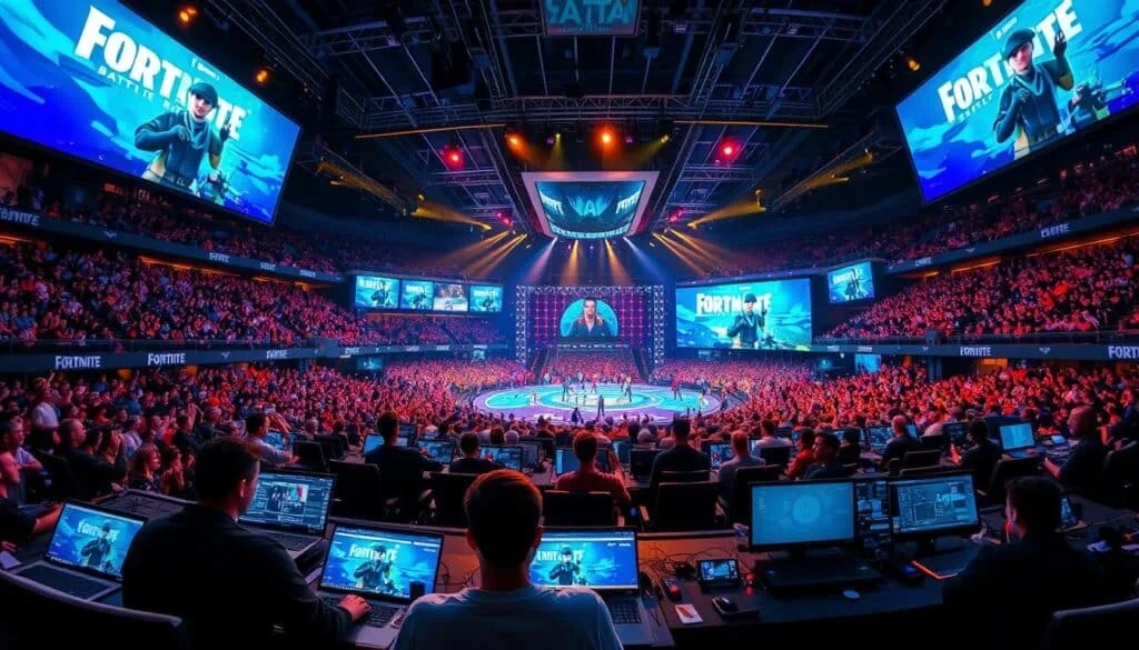 plataformas online nas competições Fortnite