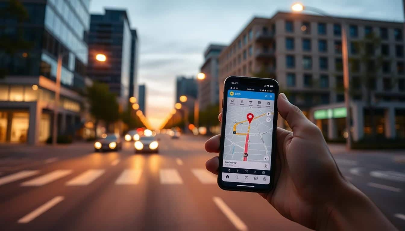 aplicativo de GPS para navegação segura