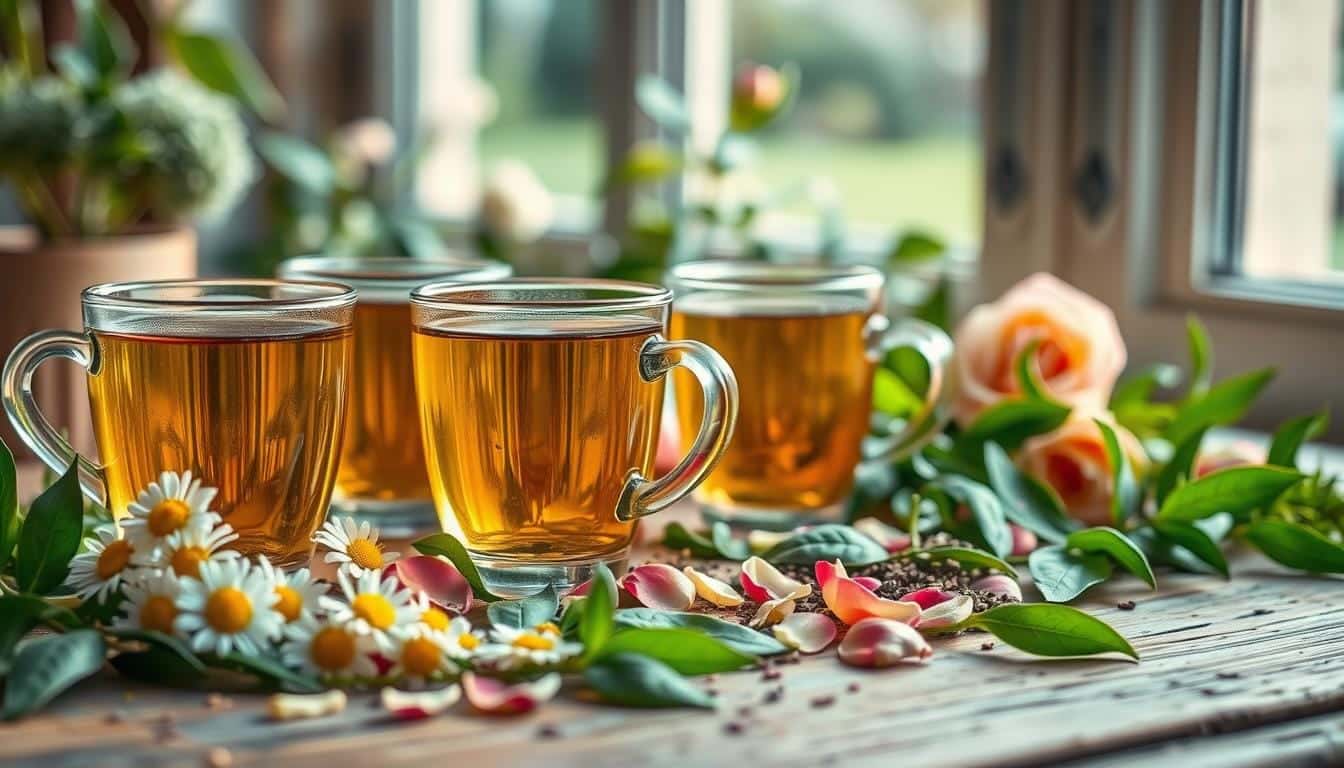 chás naturais pra melhorar a pele