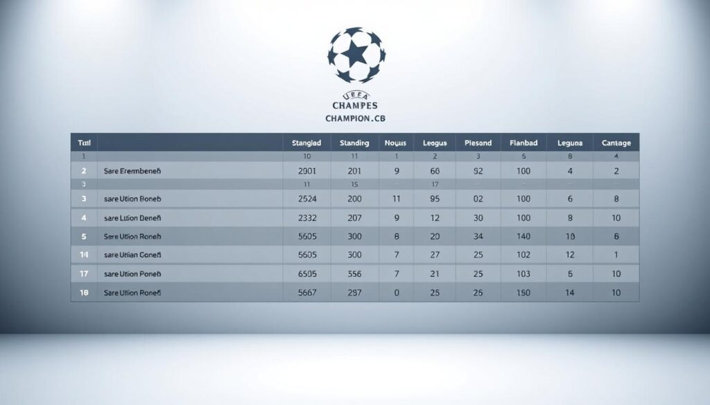 tabela Champions League